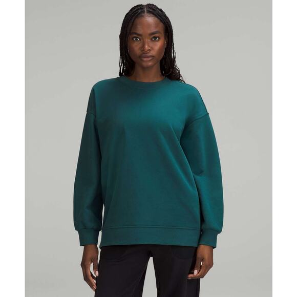 LULULEMON Perfectly Oversized Crew NWT 12 Green Jasper sweatshirt - Picture 1 of 12